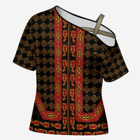 Cameroon Toghu Heritage Cross Shoulder Shirt Traditional Bamenda Pattern In African