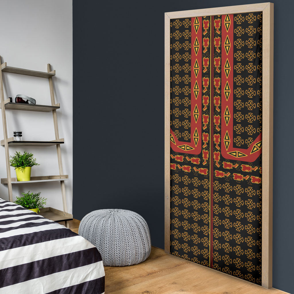 Cameroon Toghu Heritage Door Cover Traditional Bamenda Pattern In African