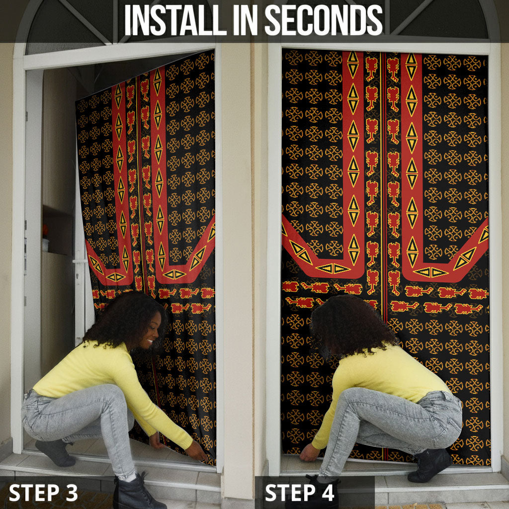 Cameroon Toghu Heritage Door Cover Traditional Bamenda Pattern In African
