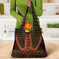Cameroon Toghu Heritage Grocery Bag Traditional Bamenda Pattern In African
