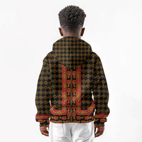 Cameroon Toghu Heritage Kid Hoodie Traditional Bamenda Pattern In African