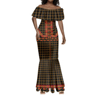 Cameroon Toghu Heritage Mermaid Dress Traditional Bamenda Pattern In African