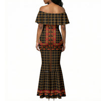 Cameroon Toghu Heritage Mermaid Dress Traditional Bamenda Pattern In African