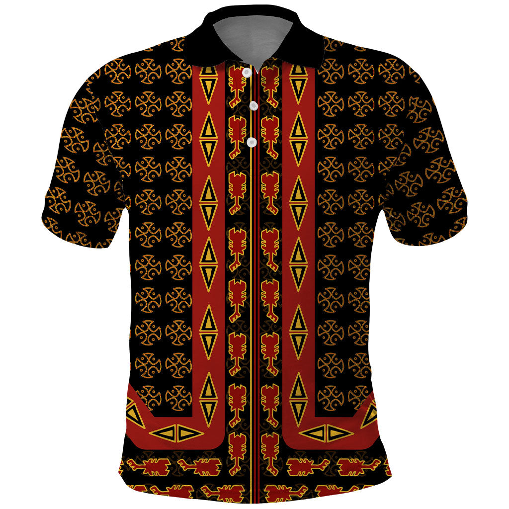 Cameroon Toghu Heritage Polo Shirt Traditional Bamenda Pattern In African
