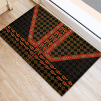 Cameroon Toghu Heritage Rubber Doormat Traditional Bamenda Pattern In African