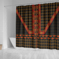 Cameroon Toghu Heritage Shower Curtain Traditional Bamenda Pattern In African