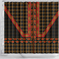 Cameroon Toghu Heritage Shower Curtain Traditional Bamenda Pattern In African