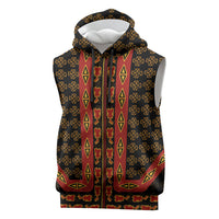 Cameroon Toghu Heritage Sleeveless Hoodie Traditional Bamenda Pattern In African
