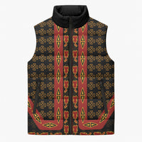 Cameroon Toghu Heritage Sleeveless Puffer Jacket Traditional Bamenda Pattern In African