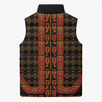 Cameroon Toghu Heritage Sleeveless Puffer Jacket Traditional Bamenda Pattern In African