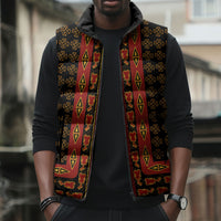 Cameroon Toghu Heritage Sleeveless Puffer Jacket Traditional Bamenda Pattern In African