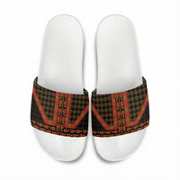 Cameroon Toghu Heritage Slide Sandals Traditional Bamenda Pattern In African