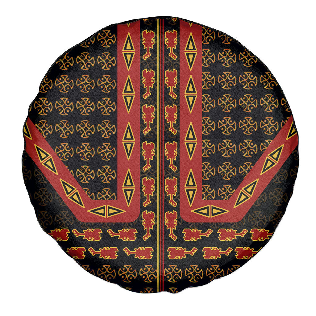 Cameroon Toghu Heritage Spare Tire Cover Traditional Bamenda Pattern In African