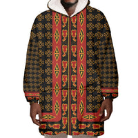 Cameroon Toghu Heritage Wearable Blanket Hoodie Traditional Bamenda Pattern In African