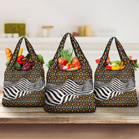 Cameroon Toghu Bamenda Grocery Bag African Traditional Art