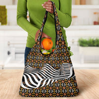 Cameroon Toghu Bamenda Grocery Bag African Traditional Art