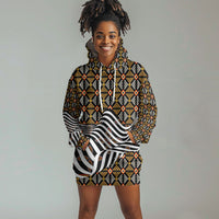 Cameroon Toghu Bamenda Hoodie Dress African Traditional Art