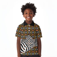 Cameroon Toghu Bamenda Kid Polo Shirt African Traditional Art