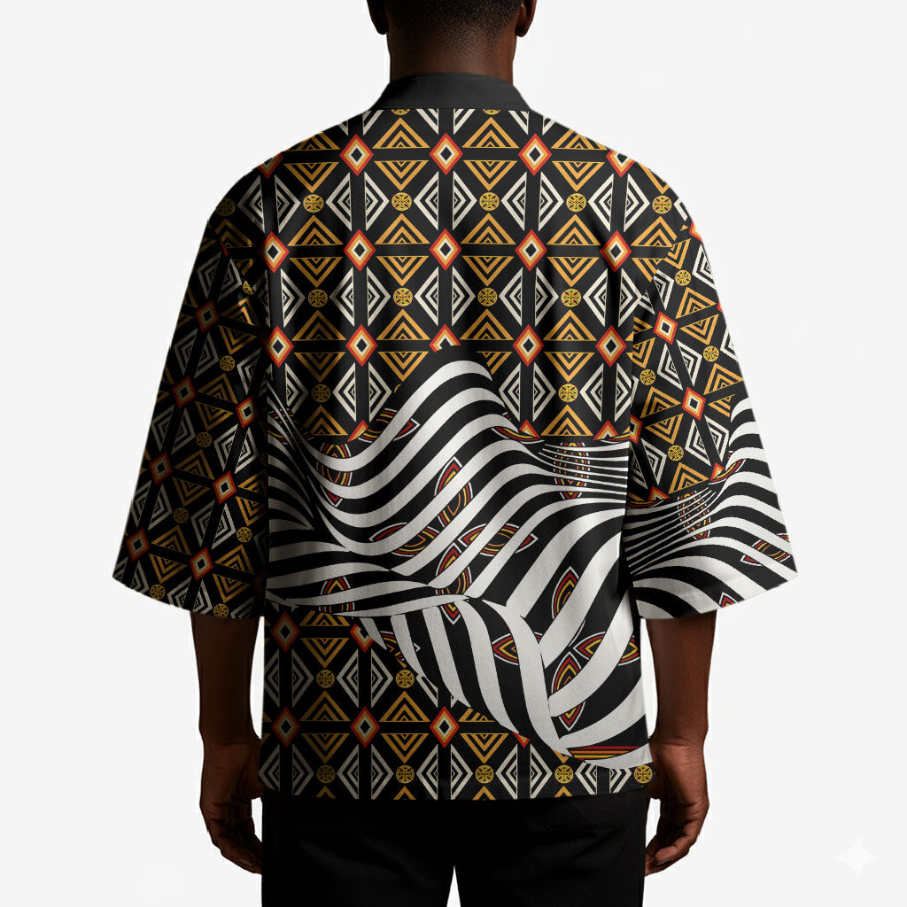 Cameroon Toghu Bamenda Kimono African Traditional Art