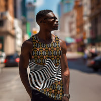 Cameroon Toghu Bamenda Men Tank Top African Traditional Art