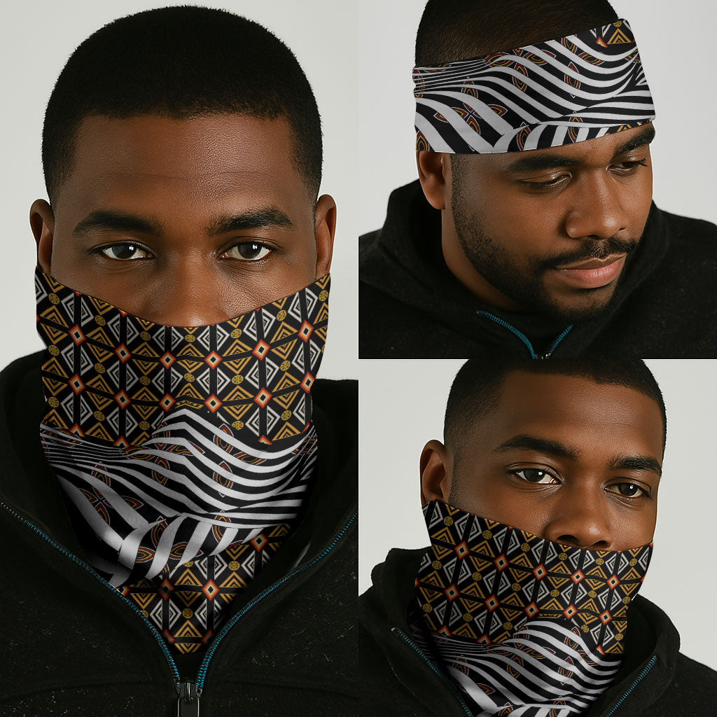 Cameroon Toghu Bamenda Neck Gaiter African Traditional Art