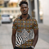 Cameroon Toghu Bamenda Polo Shirt African Traditional Art