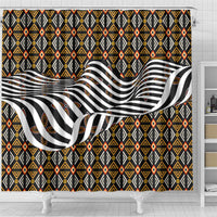 Cameroon Toghu Bamenda Shower Curtain African Traditional Art