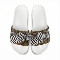 Cameroon Toghu Bamenda Slide Sandals African Traditional Art