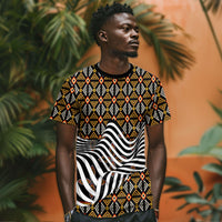 Cameroon Toghu Bamenda T shirt African Traditional Art