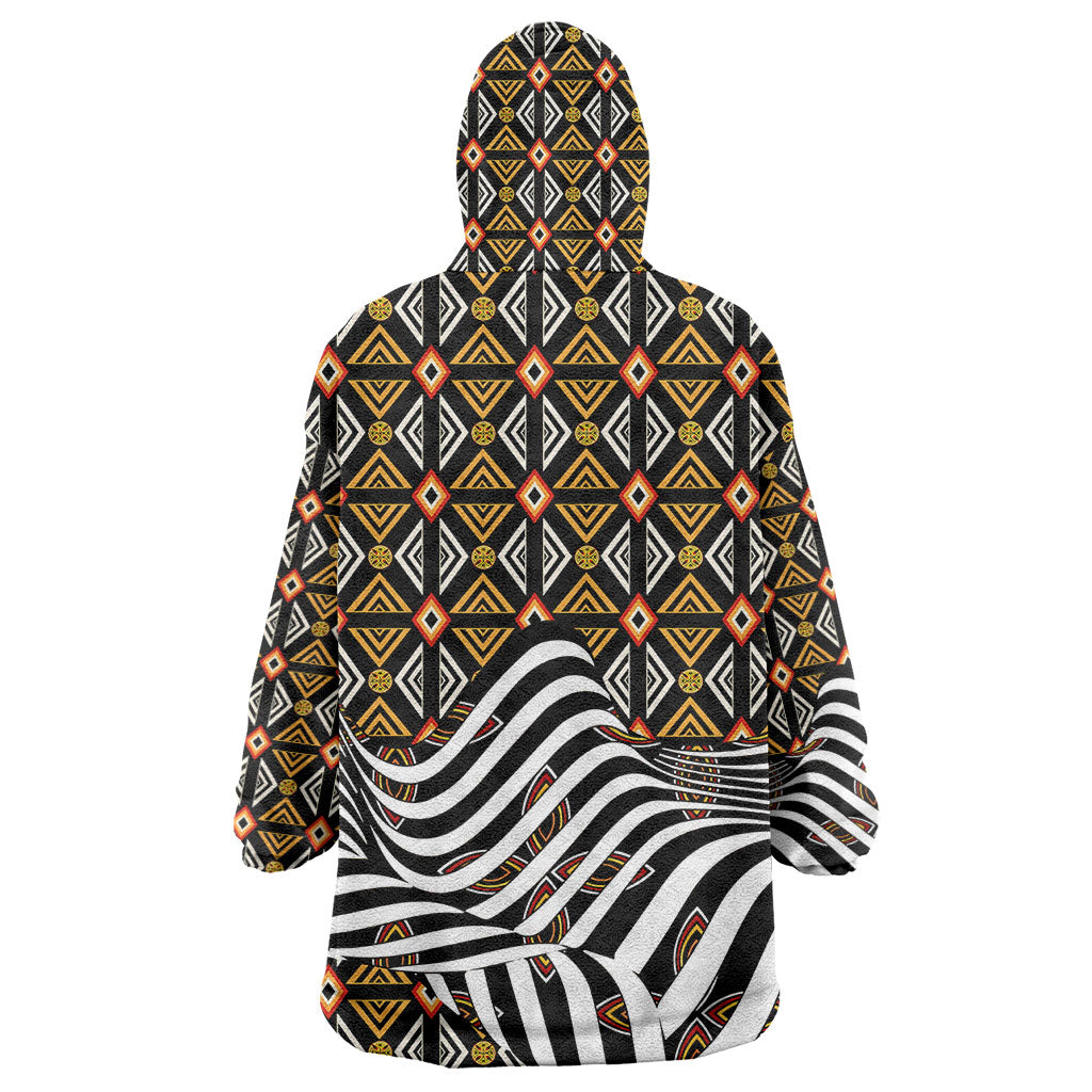 Cameroon Toghu Bamenda Wearable Blanket Hoodie African Traditional Art