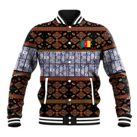Cameroon Toghu Baseball Jacket Flag Coat Of Arms - Traditional Bamenda Art