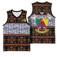 Cameroon Toghu Basketball Jersey Flag Coat Of Arms - Traditional Bamenda Art