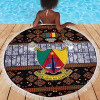 Cameroon Toghu Beach Blanket Flag Coat Of Arms - Traditional Bamenda Art