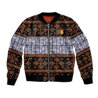 Cameroon Toghu Bomber Jacket Flag Coat Of Arms - Traditional Bamenda Art