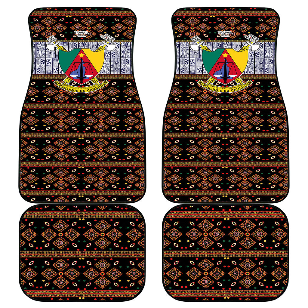 Cameroon Toghu Car Mats Flag Coat Of Arms - Traditional Bamenda Art