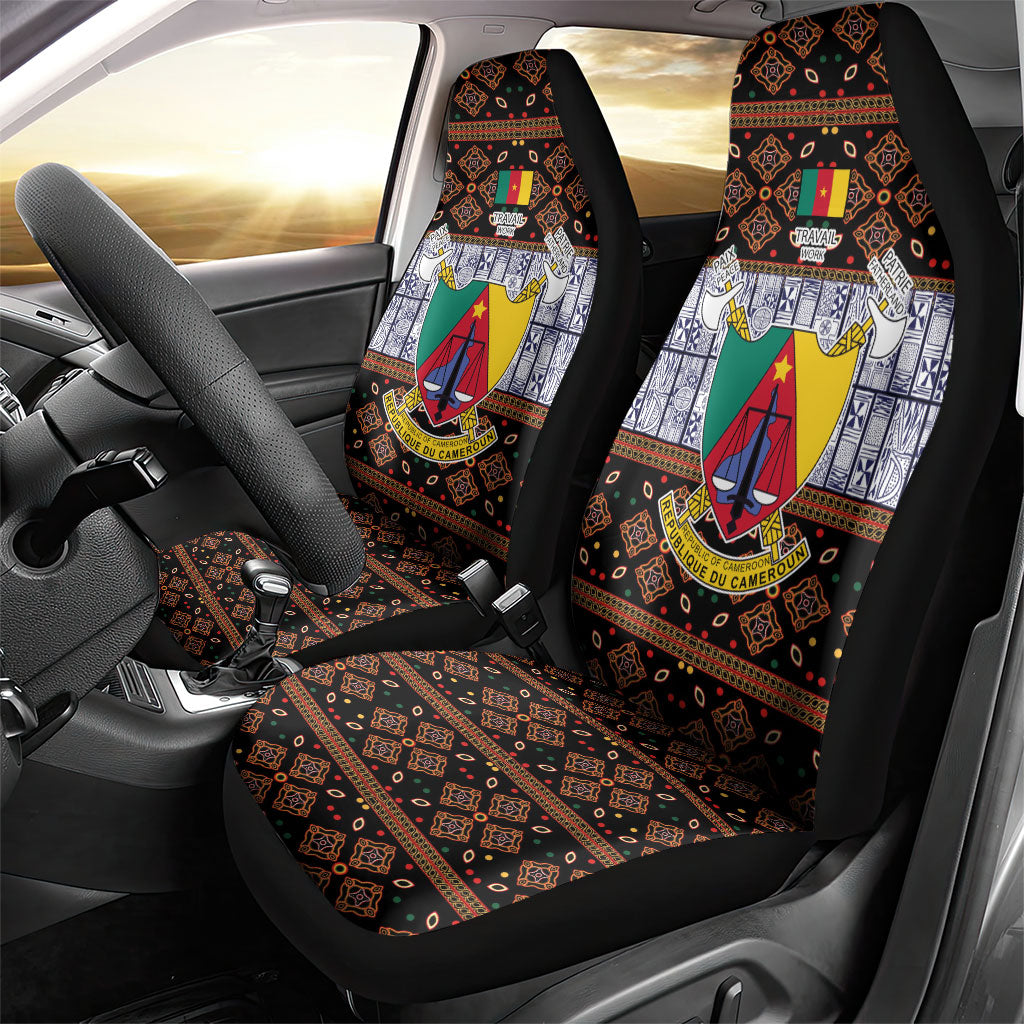 Cameroon Toghu Car Seat Cover Flag Coat Of Arms - Traditional Bamenda Art