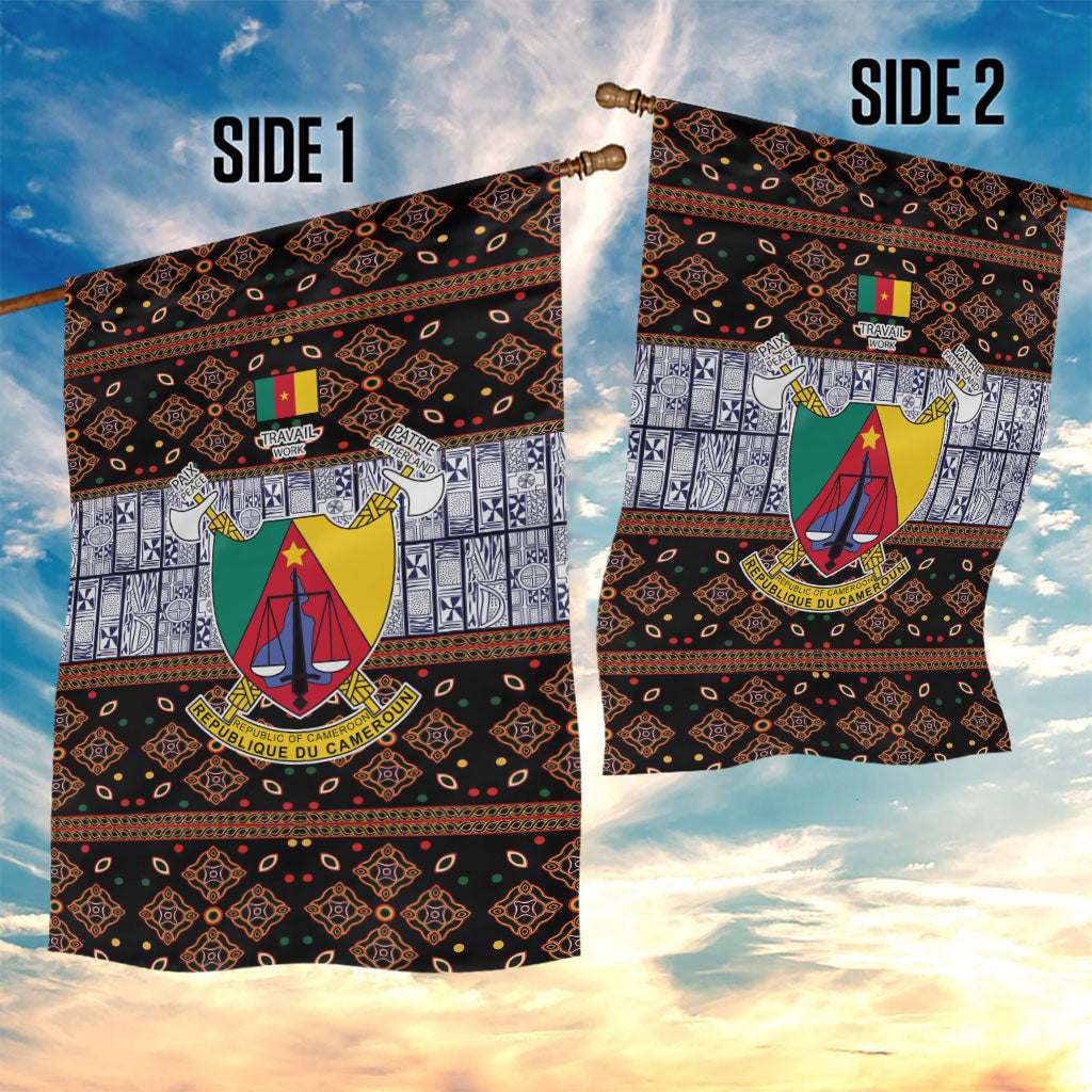 Cameroon Toghu Garden Flag Flag Coat Of Arms - Traditional Bamenda Art