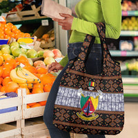 Cameroon Toghu Grocery Bag Flag Coat Of Arms - Traditional Bamenda Art