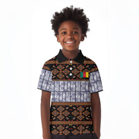 Cameroon Toghu Kid Polo Shirt Flag Coat Of Arms - Traditional Bamenda Art