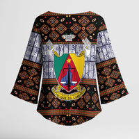Cameroon Toghu Kimono Sleeve Blouse Flag Coat Of Arms - Traditional Bamenda Art