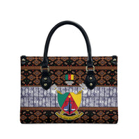 Cameroon Toghu Leather Bag Flag Coat Of Arms - Traditional Bamenda Art