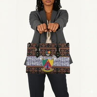 Cameroon Toghu Leather Bag Flag Coat Of Arms - Traditional Bamenda Art