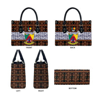 Cameroon Toghu Leather Bag Flag Coat Of Arms - Traditional Bamenda Art