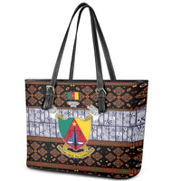 Cameroon Toghu Leather Tote Bag Flag Coat Of Arms - Traditional Bamenda Art