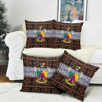 Cameroon Toghu Pillow Cover Flag Coat Of Arms - Traditional Bamenda Art