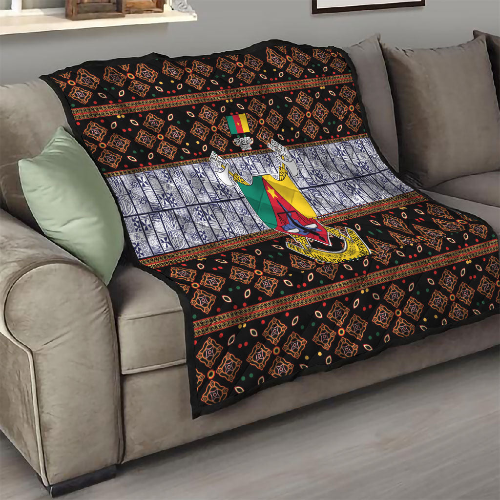 Cameroon Toghu Quilt Flag Coat Of Arms - Traditional Bamenda Art