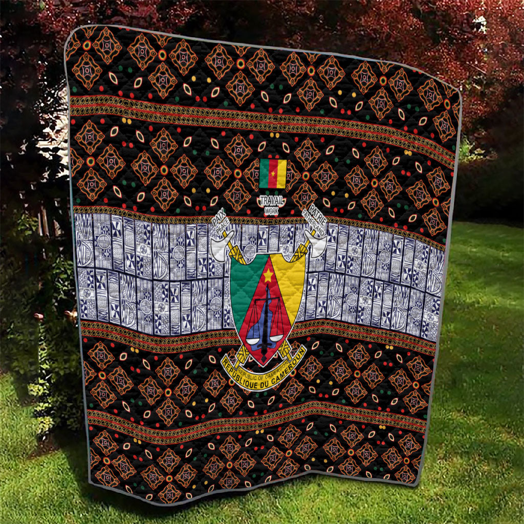 Cameroon Toghu Quilt Flag Coat Of Arms - Traditional Bamenda Art