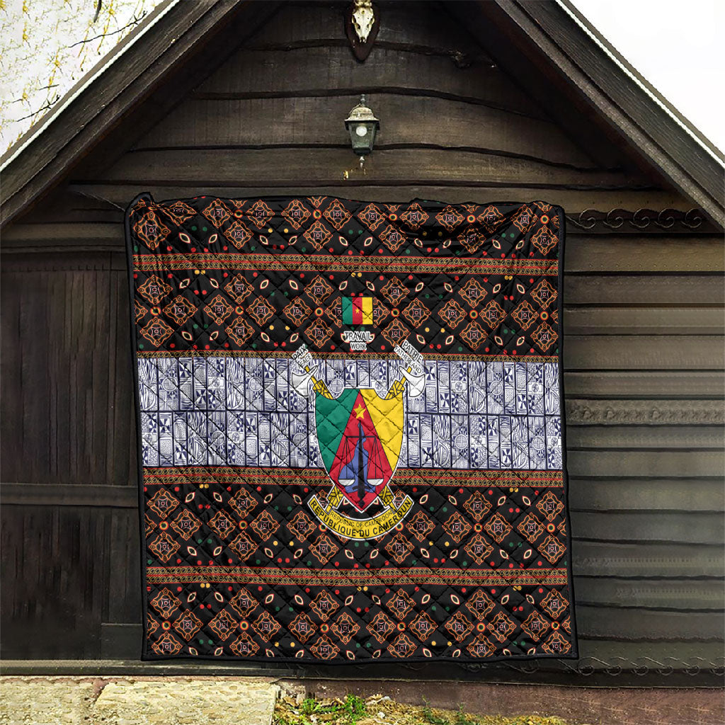 Cameroon Toghu Quilt Flag Coat Of Arms - Traditional Bamenda Art