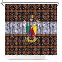 Cameroon Toghu Shower Curtain Flag Coat Of Arms - Traditional Bamenda Art