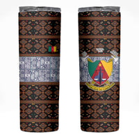 Cameroon Toghu Skinny Tumbler Flag Coat Of Arms - Traditional Bamenda Art